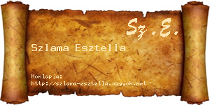 Szlama Esztella névjegykártya